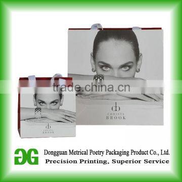 2016 Luxury orange food paper bag wholesale in Dongguan China