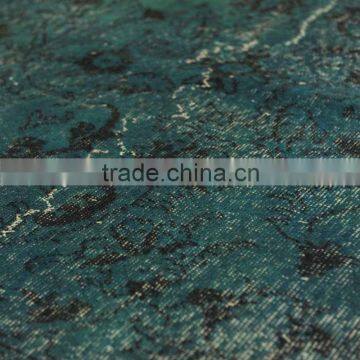 Handmade Turkish Carpet - Turquoise Over-dyed Rug (9,8 x 6,2 Feet) photo-2