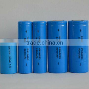 Cylindrical 3.2v 18650 26650 3000mah LiFePo4 lithium ion batteries for solar lamps, solar street lights