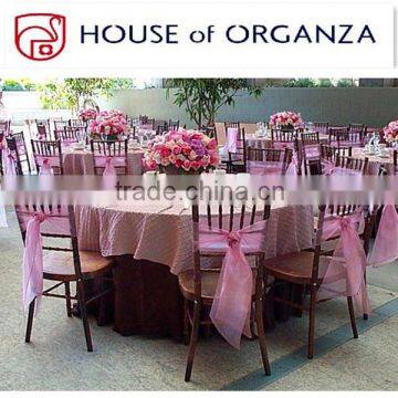 2014 Pink Organza Chair Sash