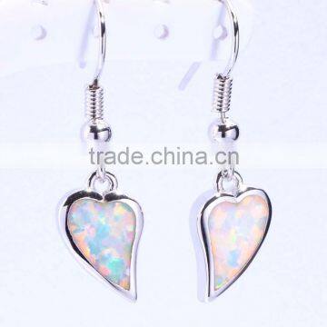 Pink Opal Wholesale 925 Sterling Silver Heart Dangle Earrings photo-6