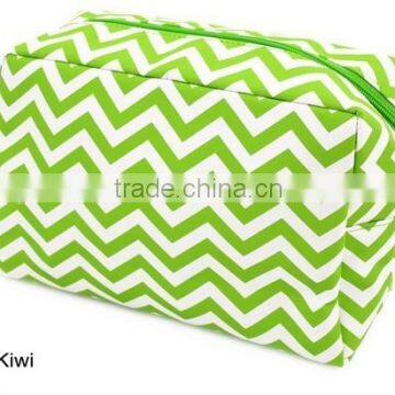 Korean Fashion Cheap Red White Striped Canvas Makeup Bags photo-2