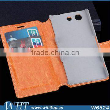 Wholesale Stand Flip PU Leather Case for Sony Xperia Z4 Compact photo-2