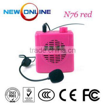 waistband amplifier speaker, microphone,audio amplifier, megaphone N76 Red