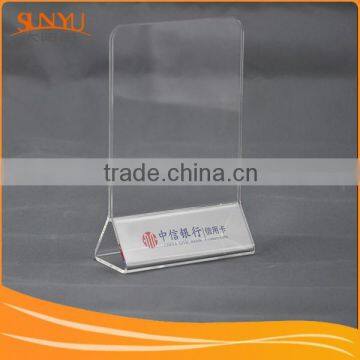 Prime Imported Materials Clear Acrylic Table Tent