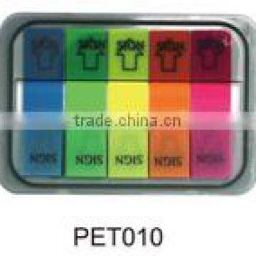 colorful pet film index and stickers for notebooks as promotional gift