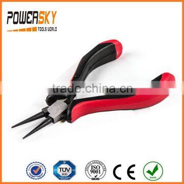 4.5" Mini Round Nose Pliers with Rubber Handles