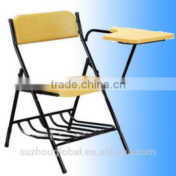 Folding adult classroom chairs with tablet