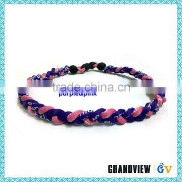 2014 new handmade great China manufacturer energy sports braided necklace for girls