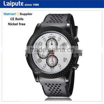 Wholesale Factory Price High Quality 316 stainless steel Case Japan movt 3ATM Rubber Band Quartz Sport Analog mens watch wrist