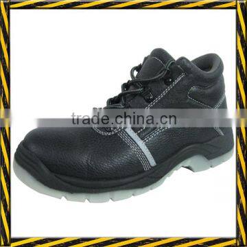 Good quality genuine leather TPU sole working safety shoes with reflective stripe