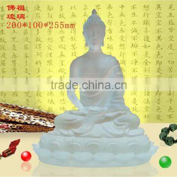 Factory Wholesale Colored Glaze Crystal buddha statues