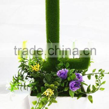 Artificial greenery moss letter for table decoration with competitive price