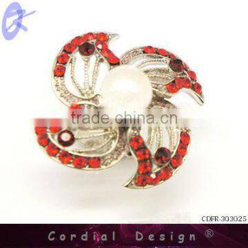 Hot Sale Wholesale Pearl Rhinestone Ring