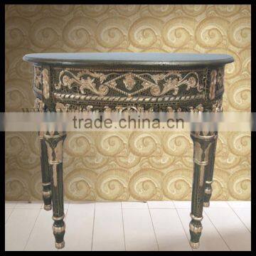 French Style Gold Ornate Wall Table Console Foyer Antique Console Table photo-3