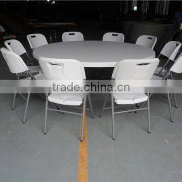 6 ft popular outdoor furniture of folding round table for restaurant use