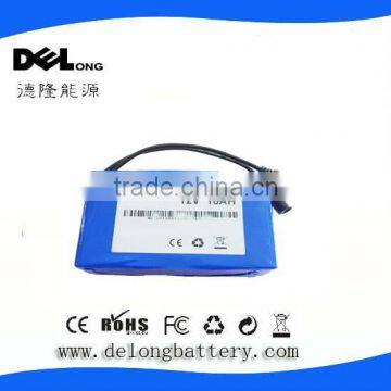 12v 10ah li polymer battery pack with PCM