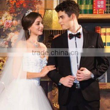 2 Piece Tailor Made Men Suits Slim Fit Wedding Suits For Men photo-2