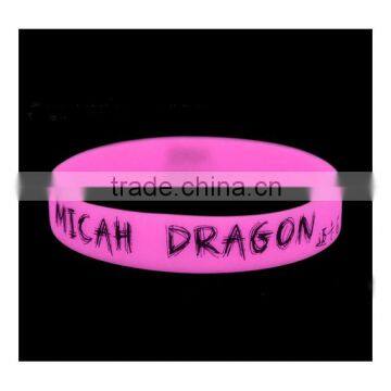 2016 Custom Logo Printed Glow in the Dark Silicone Wristbands photo-2