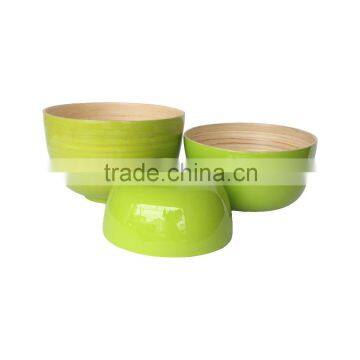 Fruit bowls, spun bamboo bowls for salad, decorative bowls with natural material