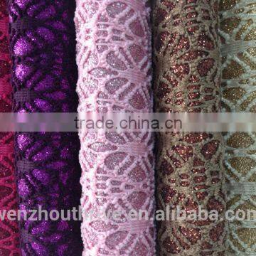 Glitter Mesh Polyurethan Synthetic PU Leather for Shoes Upper