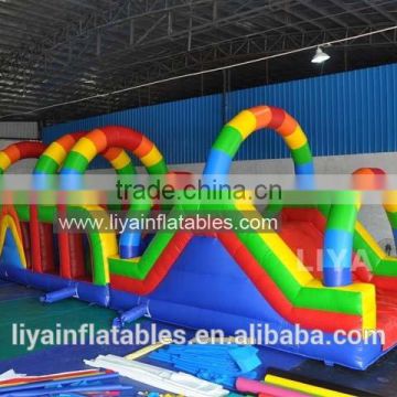 2015 Best Design 12m Inflatable Obstacle Course for kids , outdoor obstacle course