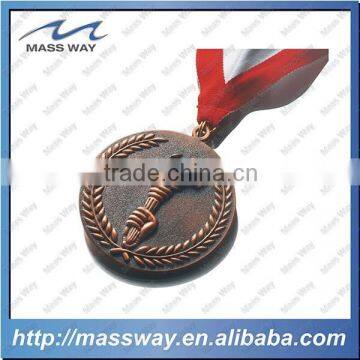 old color 3D tourch shape custom commemorative religious medal