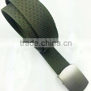 Green nylon army belts with good quality fabric webbing belt