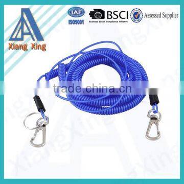 Customized Tool Strap Plastic Spiral Coiled Lanyard Lobster Clip Key Ring Chain