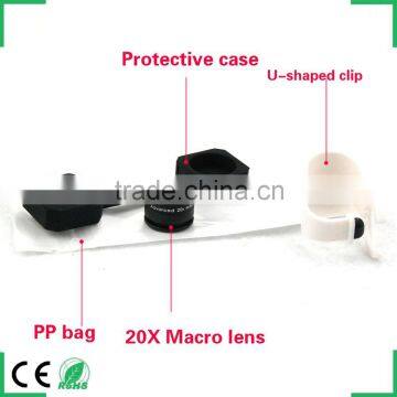 mobile phone accessories clip lens 20X macro phone fresnel camera lens