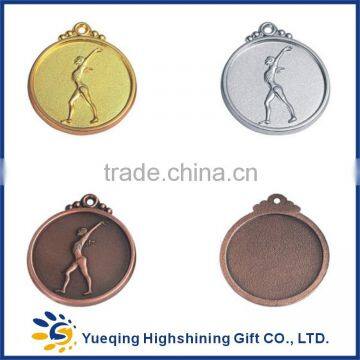 44# Cheap gold silver bronze sports award souvenir gym trophy factory price china artistic gymnastics medal