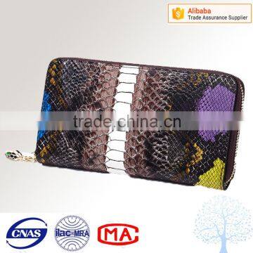 snake skin pattern color changing wallet with zipper