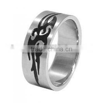 Logo ring and alloy Titanium&stainless steel ring