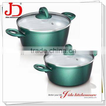 FORGED ALUMINUM SAUCE POT WITH CERAMIC COATING AND INDUCTION BOTTOM