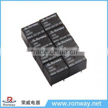 Ronway Factory Provide Small Size 20A Load RWA8 DC12V 4pin Automotive Relay photo-4