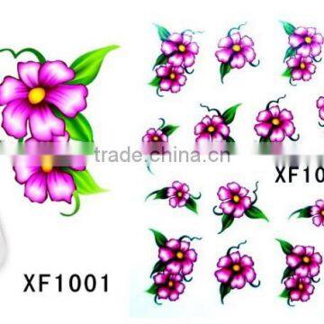 2015 Beautiful Colorful Flower Nail Art Nail Decals Water Transfer Stickers Hot Sale