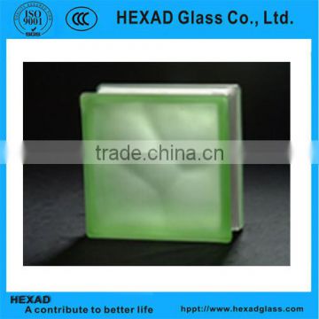 Low PRICE Colored Acid Etched Cloudy Glass Block with best quality