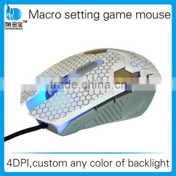 fashionable 7 colors LED breathing lights wired computer gaming mouse