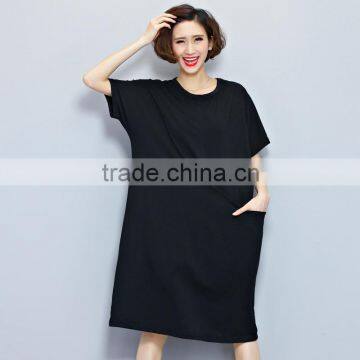 JPSKIRT160805 Latest Fashion Ladies Casual Free Size Black Dress