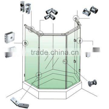 Glass sliding door hardware