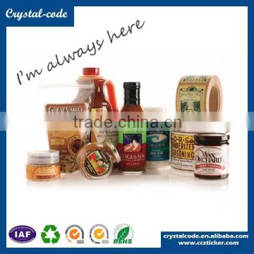 Wholesale price cold food packing label,hot sale waterproof food packing label