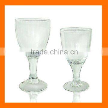 Hand blown wine glass,thick stem drinking glass,whole sales