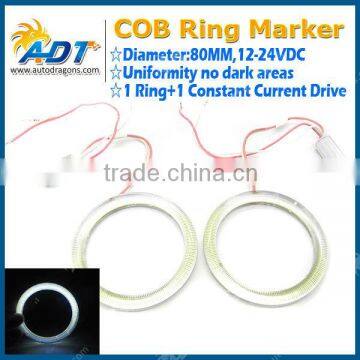 Super Bright Angel Eyes COB Halo Ring 80mm LED Light Headlight