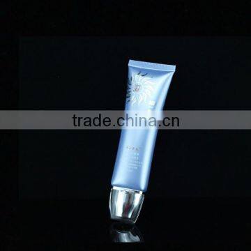 80ml silvery acrylic head with transparent cap clear pearlized purifying facial cleanser make-up cosmetic tube