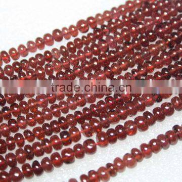 Natural Mozambique Garnet Smooth Molded Rondell