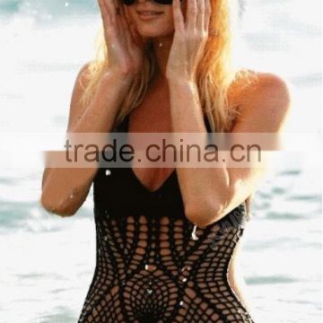 One piece crochet swimwear