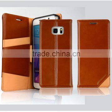 C&T 3 ID / Card Slot Genuine Leather Wallet Case Flip Cover for Samsung Galaxy Note 7