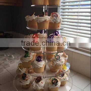 Five 5-Tier Clear Fruit Stand Wedding Cake Stand Dessert Stand for Good Quality photo-2