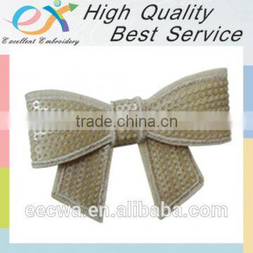professionally custom embroidered sequins bowknot