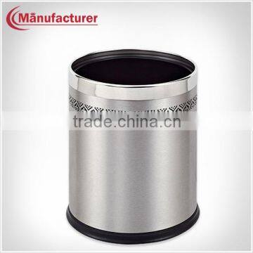 Round Shape Hotel Room Stainless Steel Dustbin,Waste Bin,Indoor Rubbish Barrel